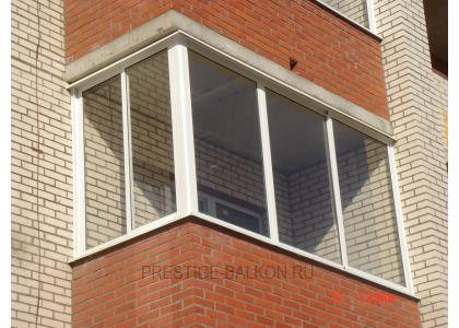 Холодное остекление балкона профилем Provedal и шумопонижающими отливами Долгопрудном