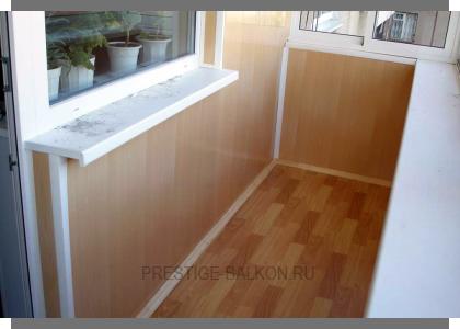 Теплое остекление балкона пластиковыми окнами и электрическим теплым полом в Долгопрудном